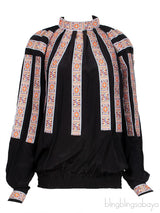 Black Embroidered Top