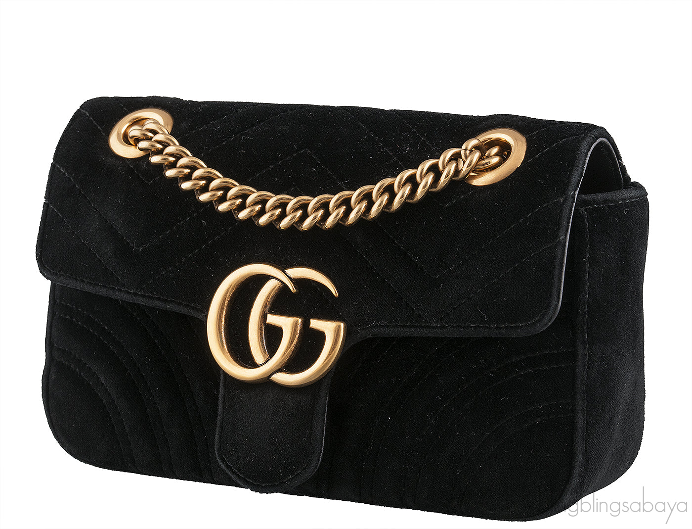 Marmont Black Velvet Mini Bag
