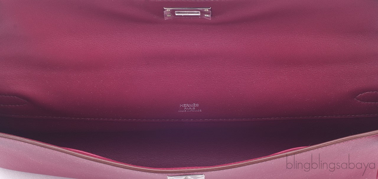 Kelly Cut Red Swift Clutch