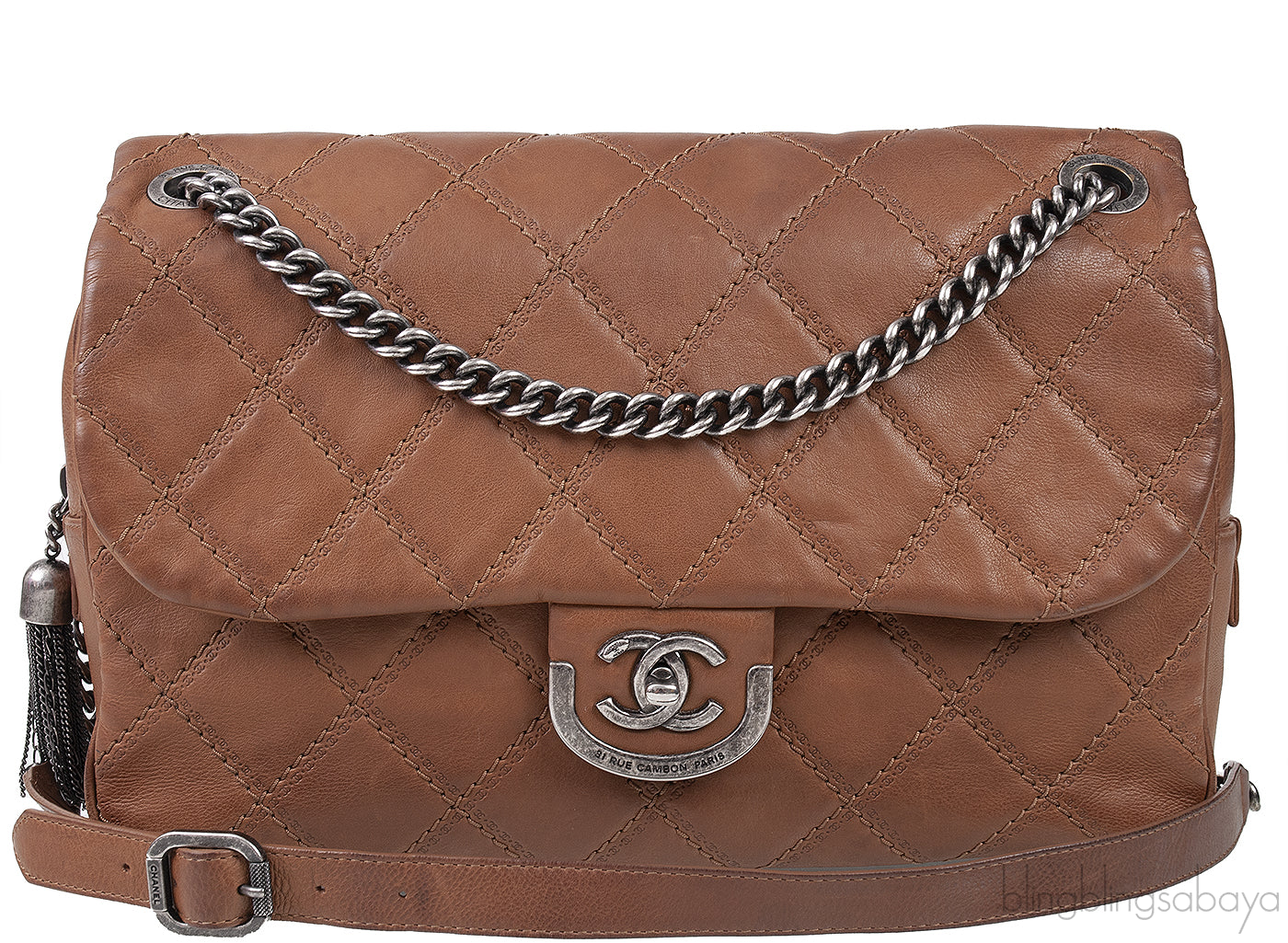 Chanel Brown Quilted Coco Sporran Shoulder Bag