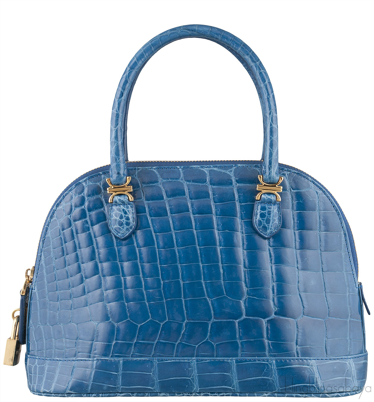 Treasure Chest Blue Crocodile Bag