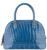 Treasure Chest Blue Crocodile Bag