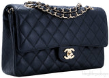 Classic CC Black Quilted Medium Flap
