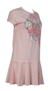 Kenzo Kids Pink Elephant Printed Dress