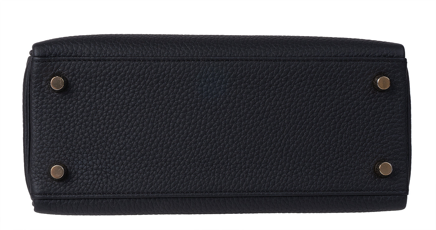 Hermes Kelly 25 Retourne Black GHW