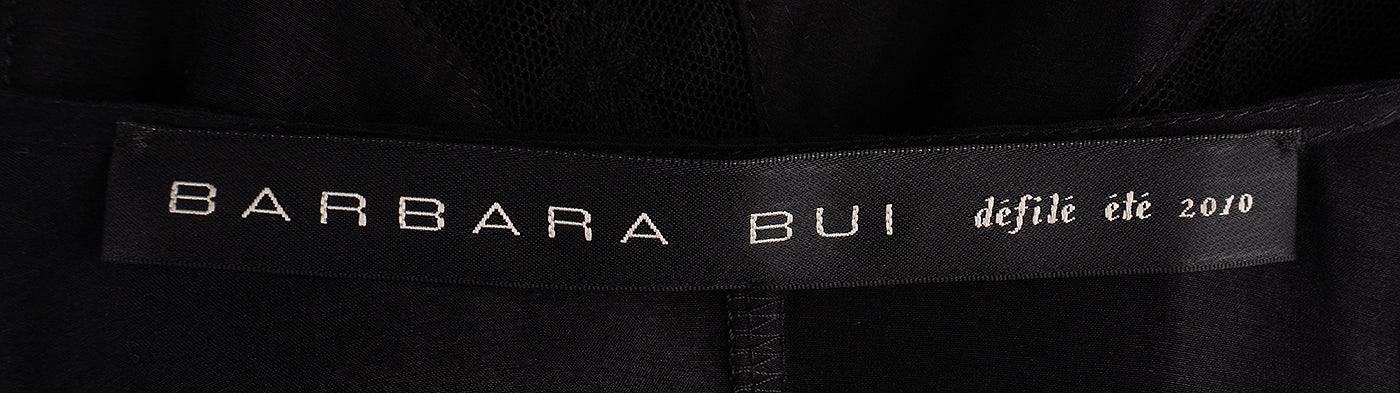 Barbara Bui Black Lace Ruffle Sleeveless Top L