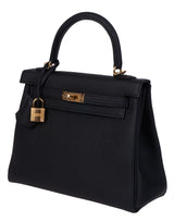 Hermes Kelly 25 Retourne Black GHW