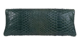 Bvlgari Green Python Monete Fold-over Clutch