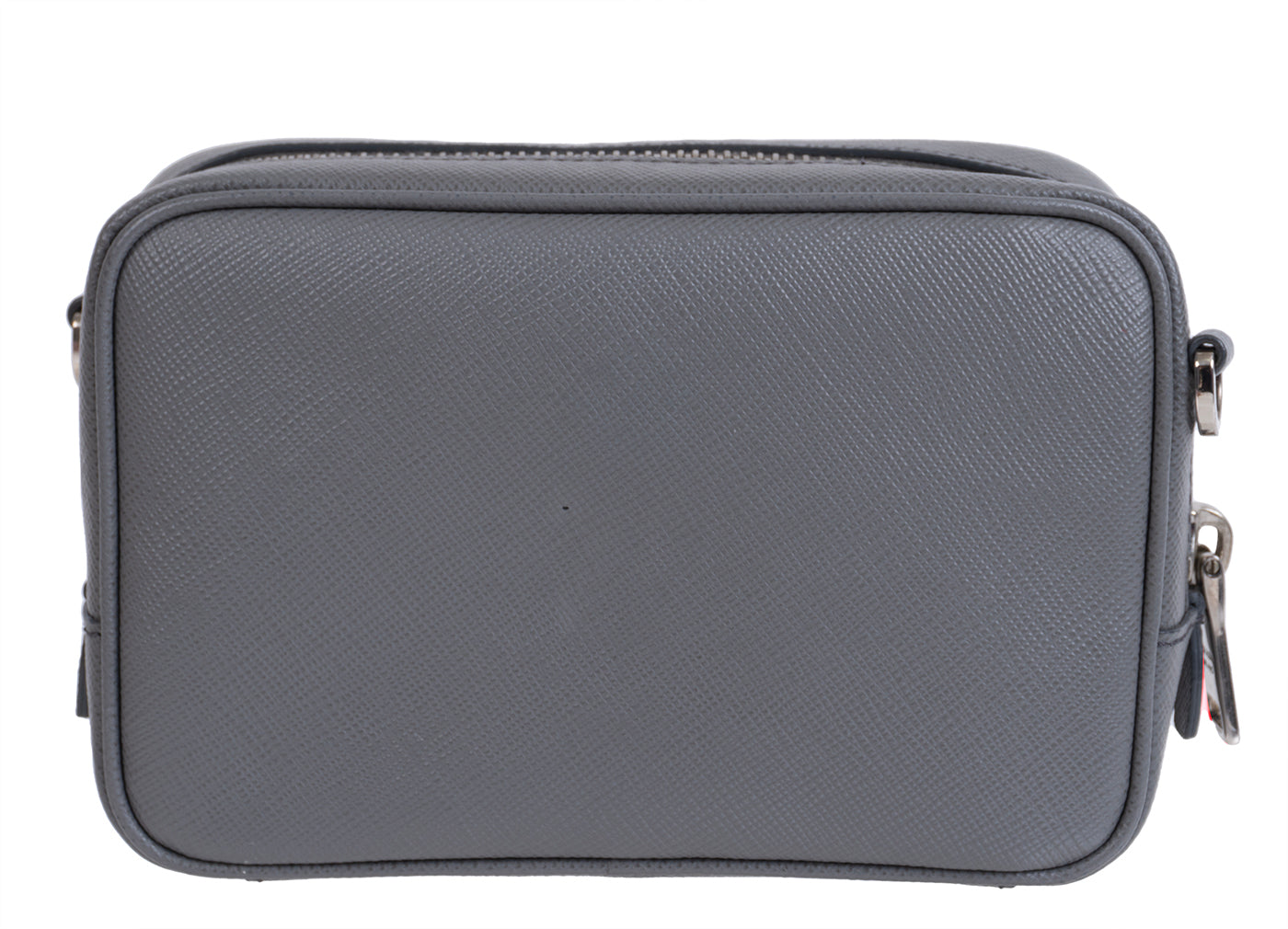 Prada Saffiano Grey Mini Camera Crossbody Bag