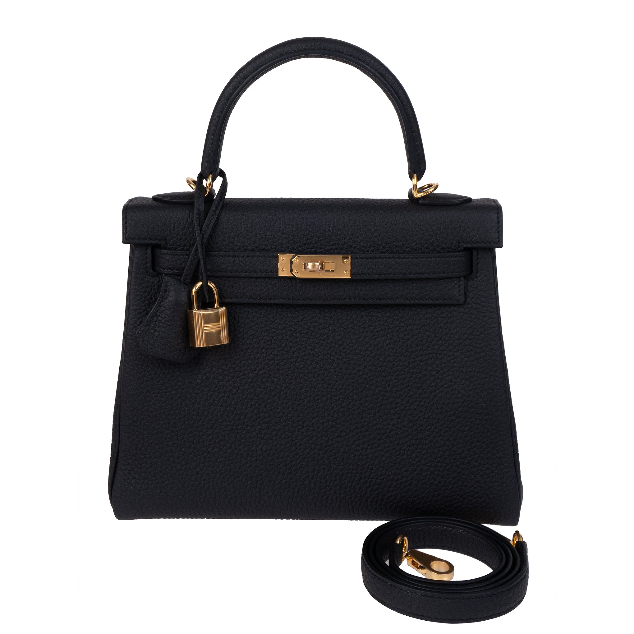 Hermes Kelly 25 Retourne Black GHW
