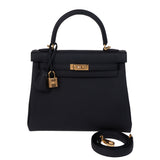 Hermes Kelly 25 Retourne Black GHW