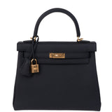 Hermes Kelly 25 Retourne Black GHW