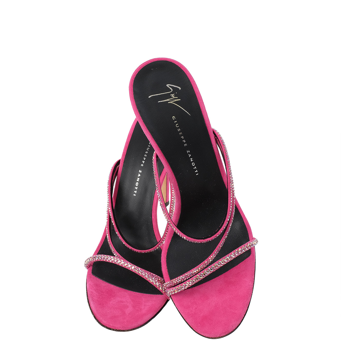 GIUSEPPE ZANOTTI  Pink Julianne Crystal Embellished Sandals 38