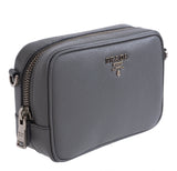 Prada Saffiano Grey Mini Camera Crossbody Bag