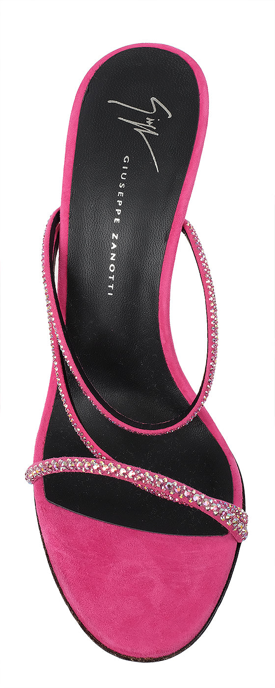 GIUSEPPE ZANOTTI  Pink Julianne Crystal Embellished Sandals 38