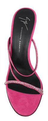 GIUSEPPE ZANOTTI  Pink Julianne Crystal Embellished Sandals 38