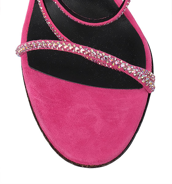 GIUSEPPE ZANOTTI  Pink Julianne Crystal Embellished Sandals 38