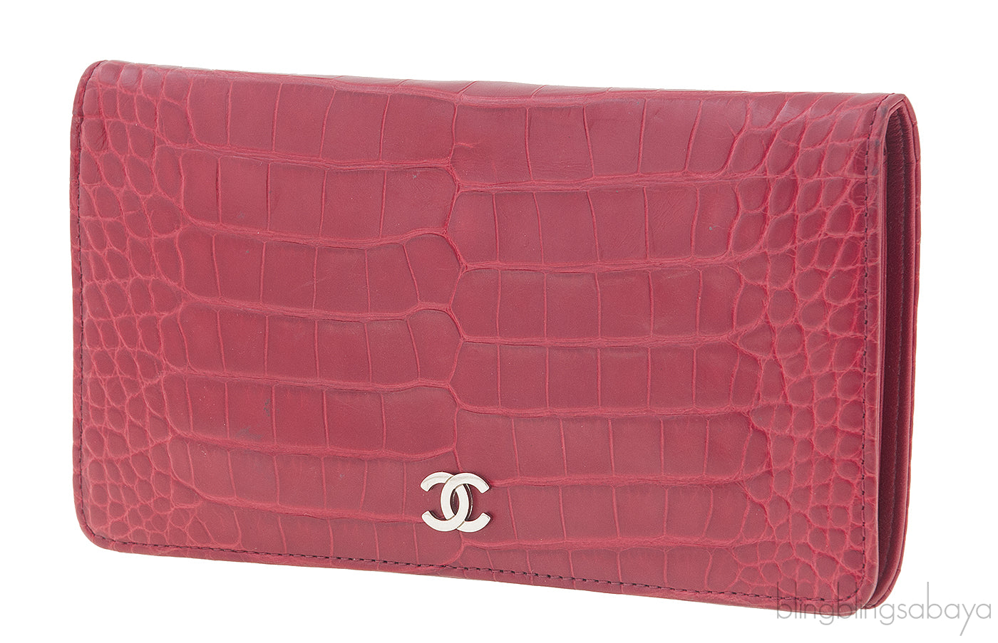 CC Red Crocodile Bi-fold Wallet
