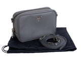 Prada Saffiano Grey Mini Camera Crossbody Bag