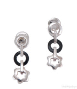 Silver Onyx Drop Earrings
