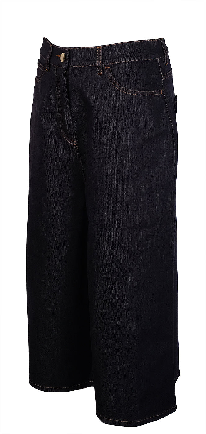 Valentino Dark Blue Wide Leg Trouser