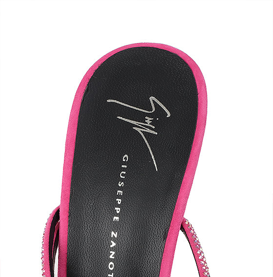 GIUSEPPE ZANOTTI  Pink Julianne Crystal Embellished Sandals 38