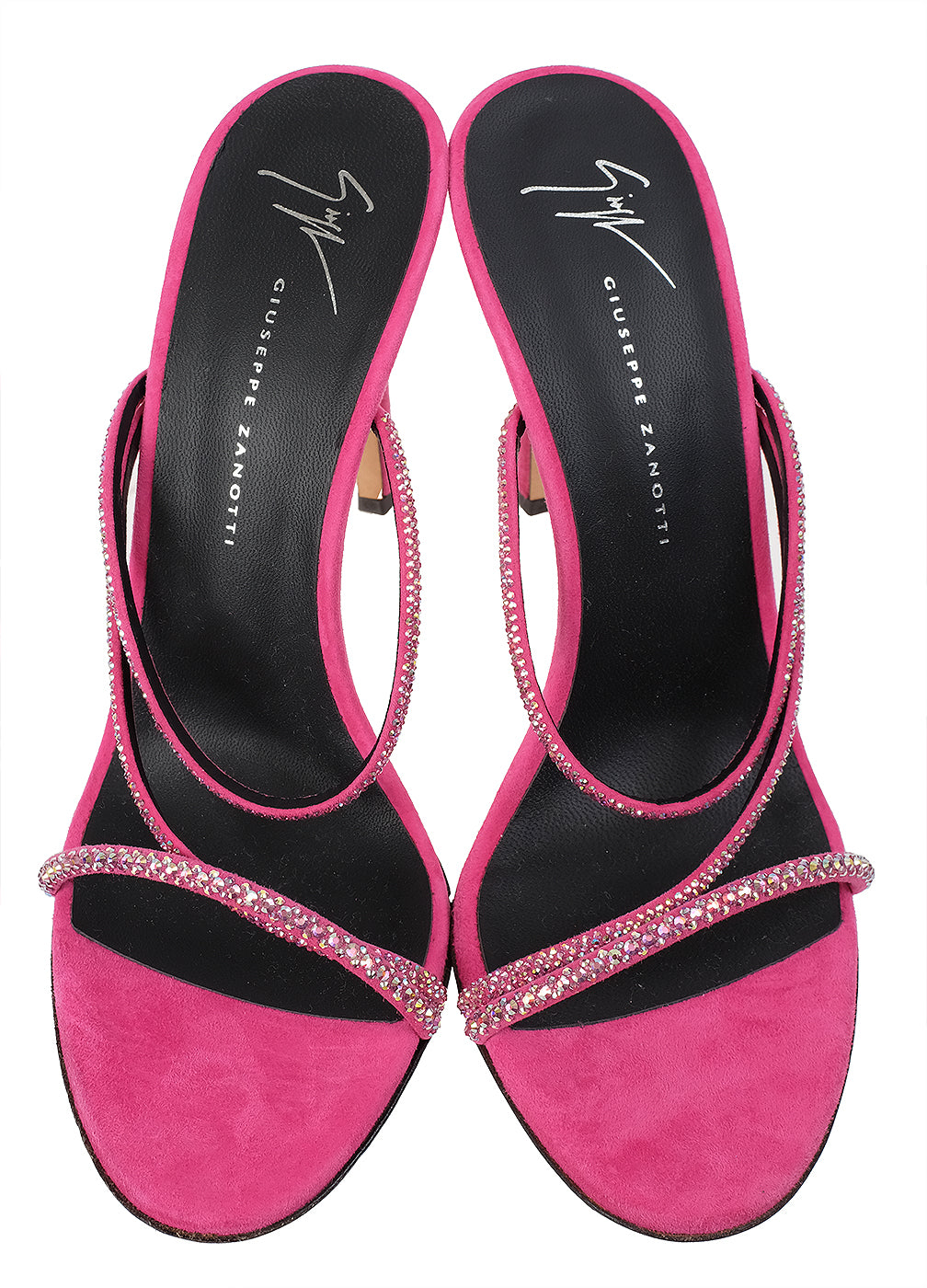 GIUSEPPE ZANOTTI  Pink Julianne Crystal Embellished Sandals 38