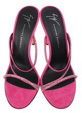 GIUSEPPE ZANOTTI  Pink Julianne Crystal Embellished Sandals 38