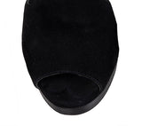 Hermes Nina D'orsay Black Suede Pumps 37