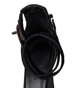 Hermes Nina D'orsay Black Suede Pumps 37