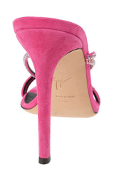 GIUSEPPE ZANOTTI  Pink Julianne Crystal Embellished Sandals 38