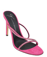 GIUSEPPE ZANOTTI  Pink Julianne Crystal Embellished Sandals 38
