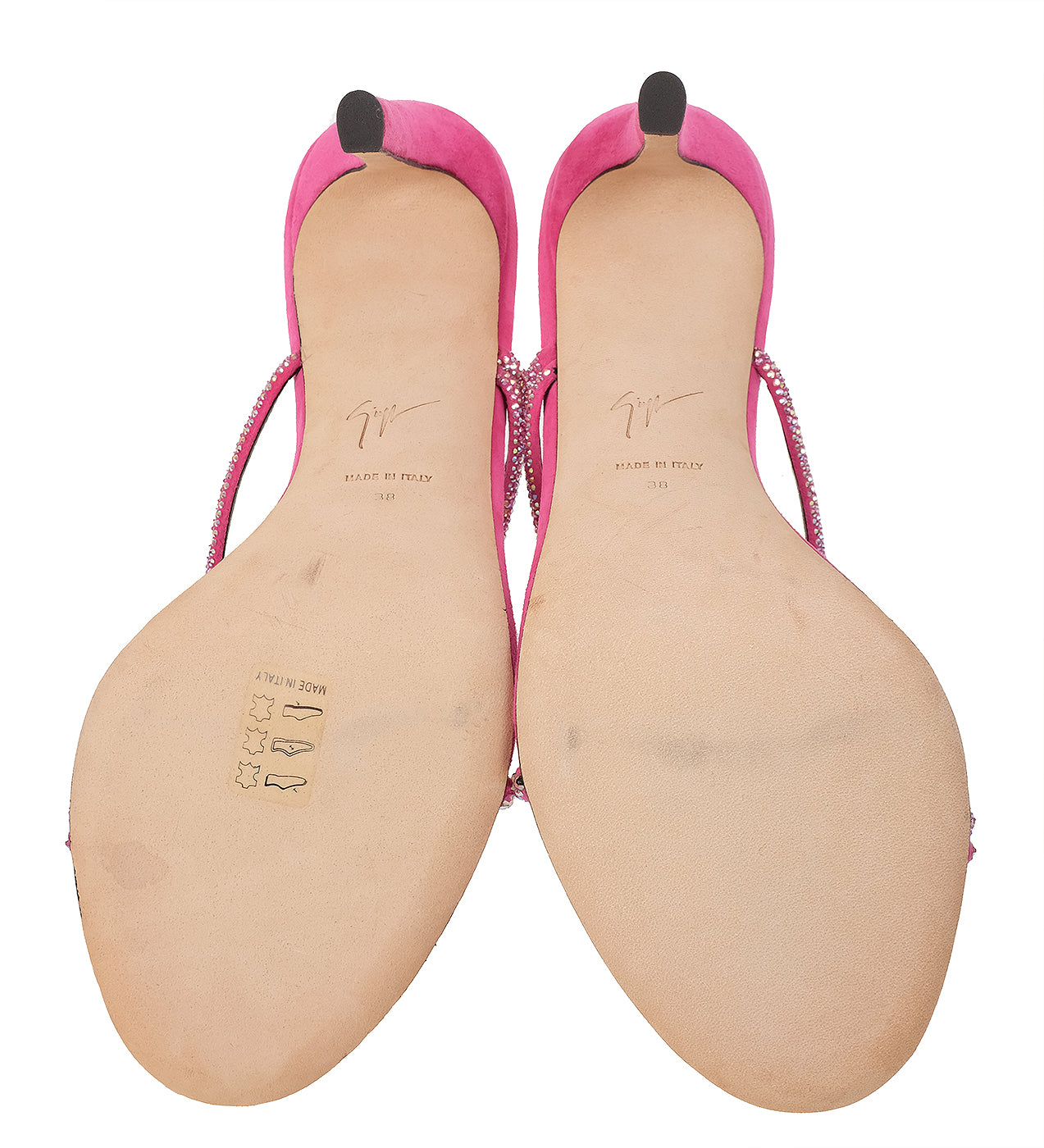GIUSEPPE ZANOTTI  Pink Julianne Crystal Embellished Sandals 38