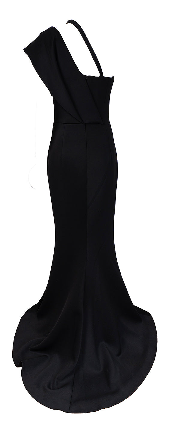 Jovani 04222 Black Scuba Gown S