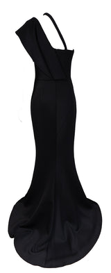 Jovani 04222 Black Scuba Gown S