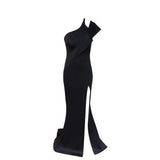 Jovani 04222 Black Scuba Gown S