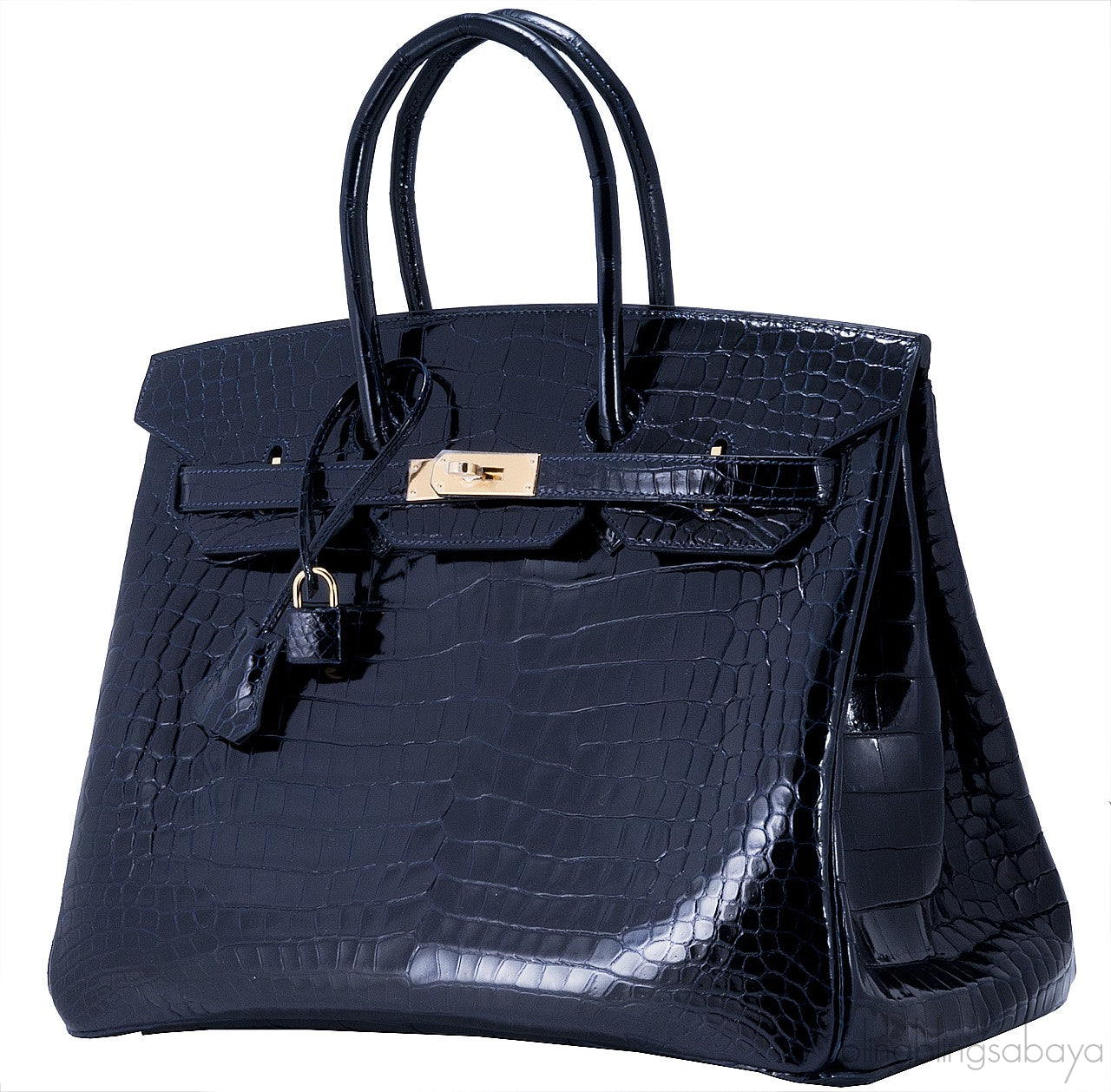 Birkin 35 Blue Marin Croco