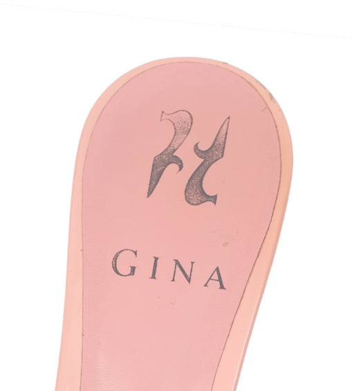 Gina Blush Pink Crystal 55 Square Toe Sandals 36.5