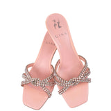 Gina Blush Pink Crystal 55 Square Toe Sandals 36.5
