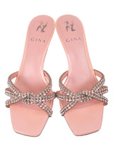 Gina Blush Pink Crystal 55 Square Toe Sandals 36.5