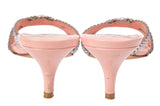 Gina Blush Pink Crystal 55 Square Toe Sandals 36.5