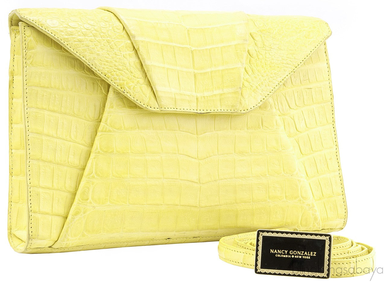 Crocodile Envelope Clutch