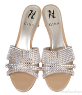 Gina Silver Crystal Nude Utah Sandals
