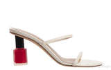 Loewe White Nail Polish Leather Mule