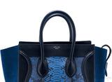 Mini Luggage Blue Python