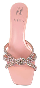 Gina Blush Pink Crystal 55 Square Toe Sandals 36.5