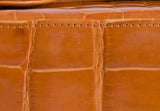 Classic Orange Crocodile Jumbo Flap Bag