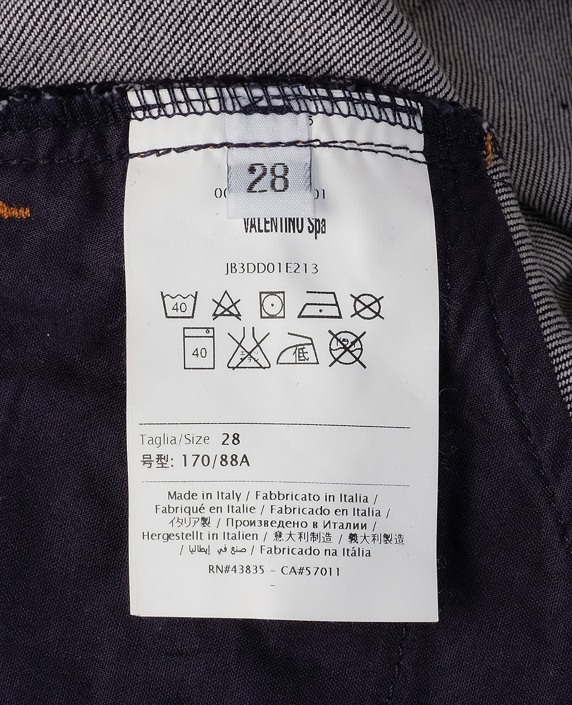Valentino Dark Blue Wide Leg Trouser