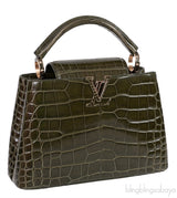 Capucines BB Crocodile Kaki Bag