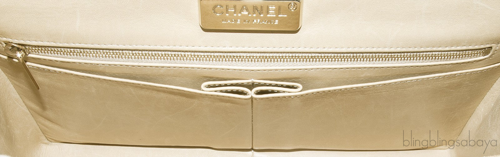 Jumbo CC Beige Crocodile Bag